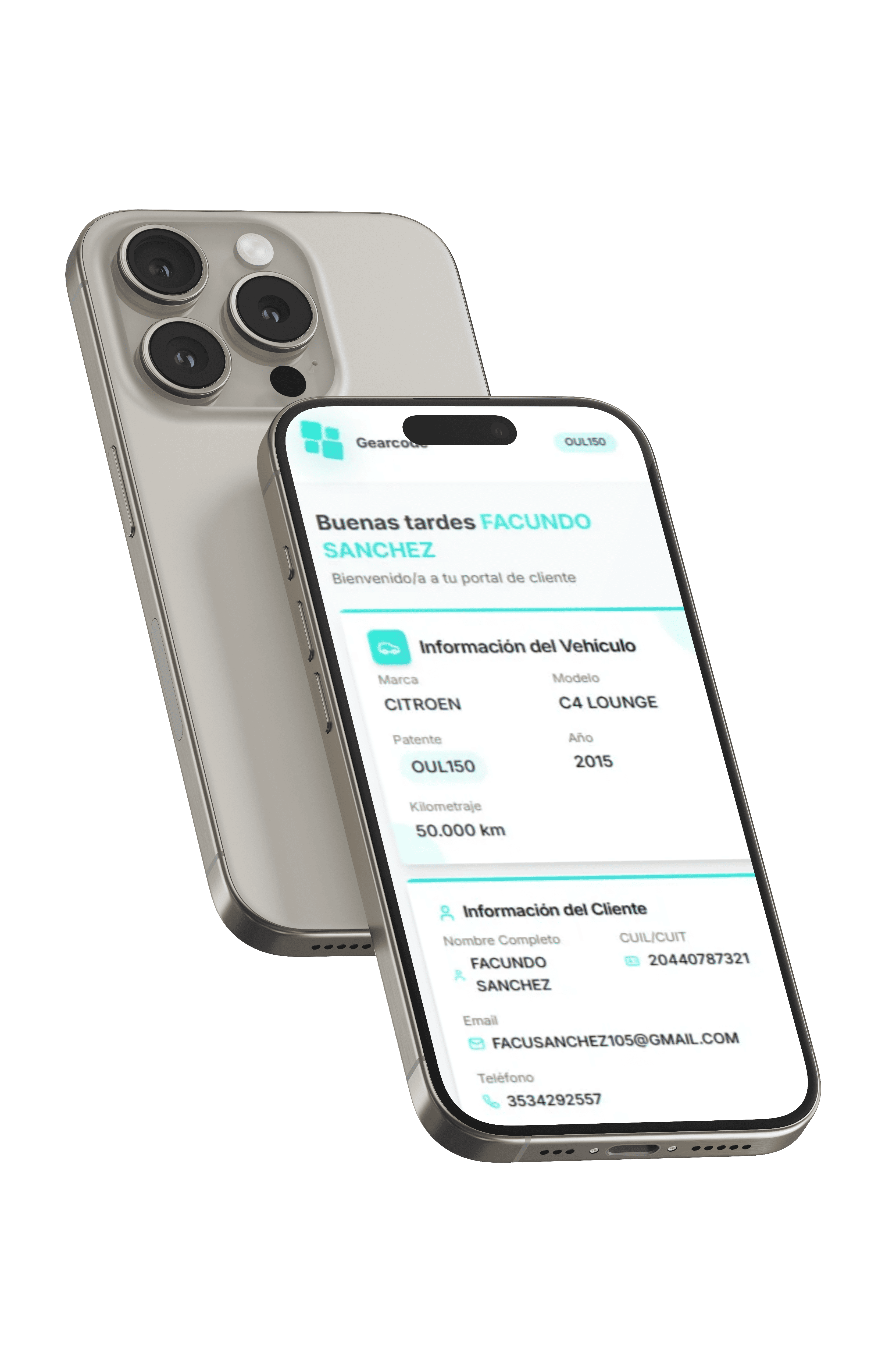 Aplicación móvil de Gearcode